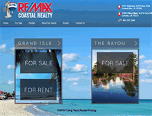 Tablet Screenshot of coastalrealtygrandisle.com